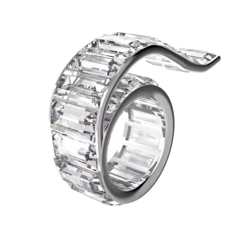 Swarovski Atelier Matrix ring
Baguette cut, White, Rhodium plated
